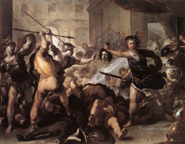 ルカ・ジョルダーノ Painting - ペルセウスの戦い フィネウスとその仲間たち バロック ルカ・ジョルダーノ